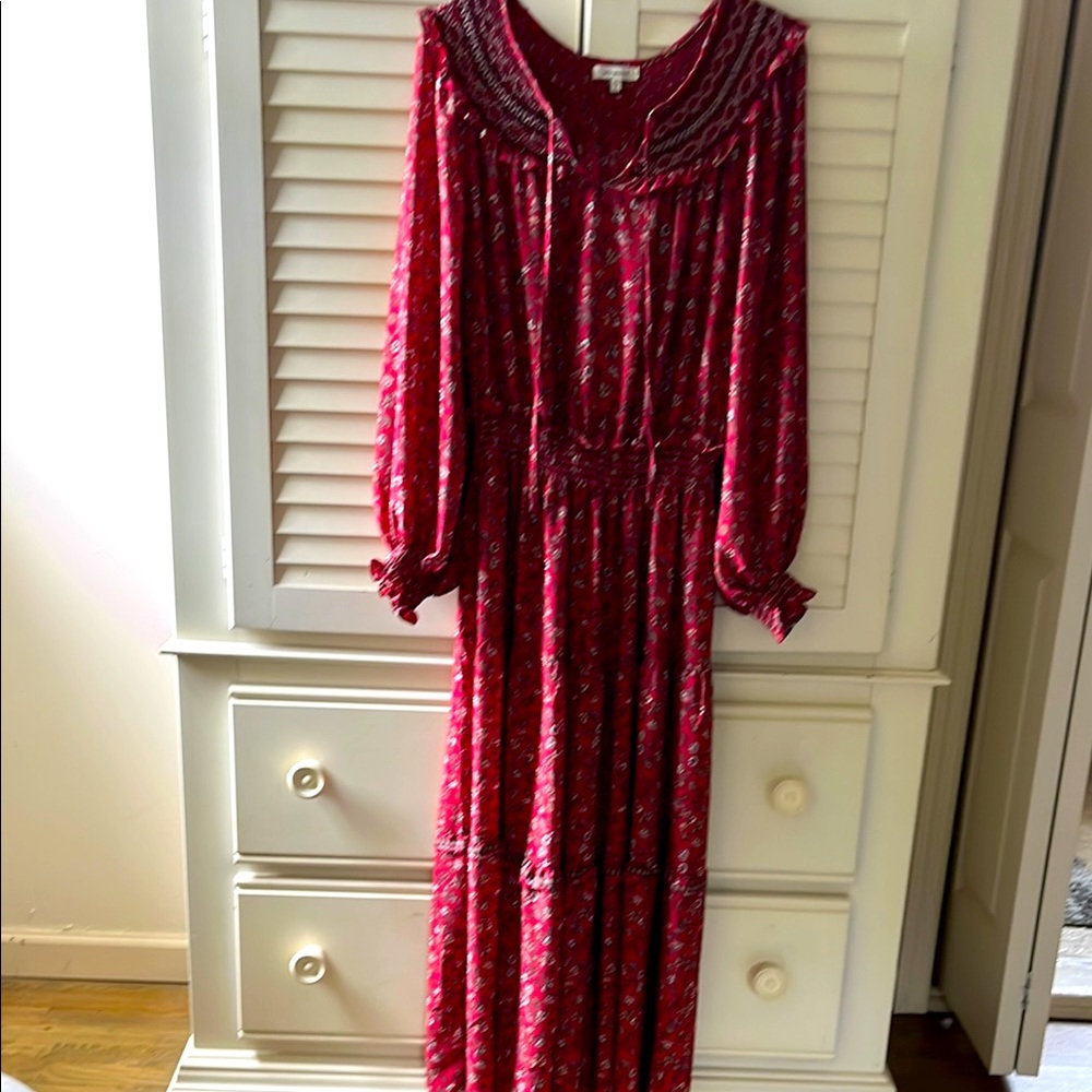 Max Studio Red Floral Dress